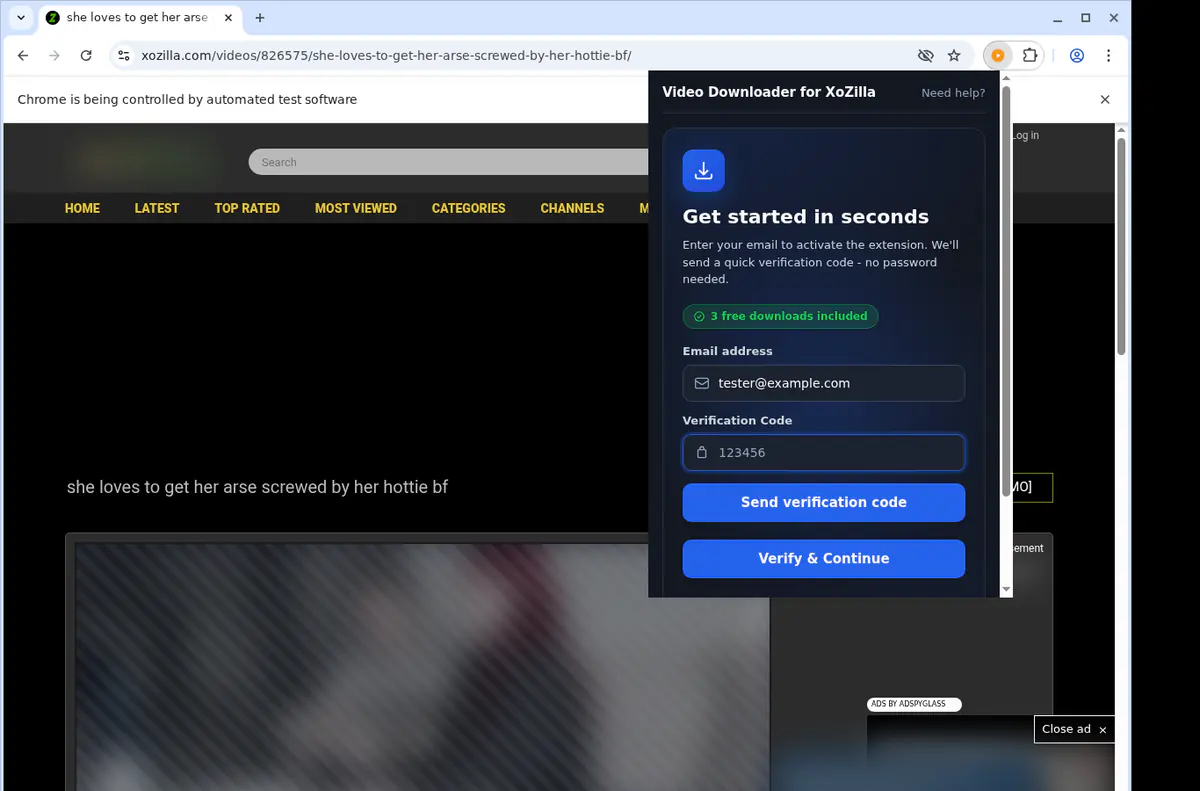 Xozilla Video Downloader browser extension screenshot 4